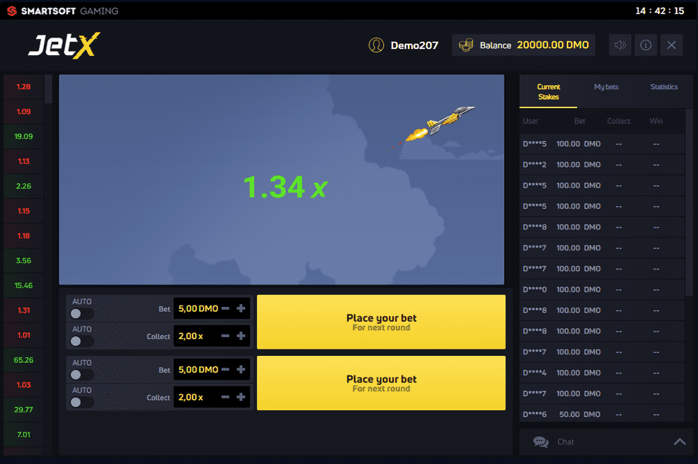 Скриншот игры JetX